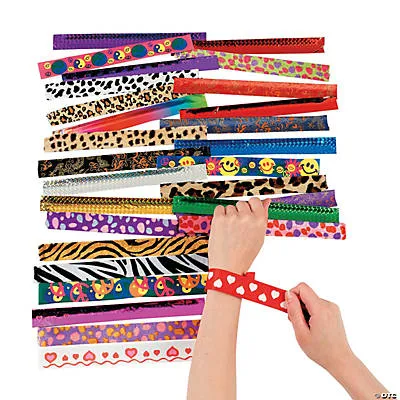 Animal Print Slap Bracelet Assortment, (24 per unit), #24101 (E-37)