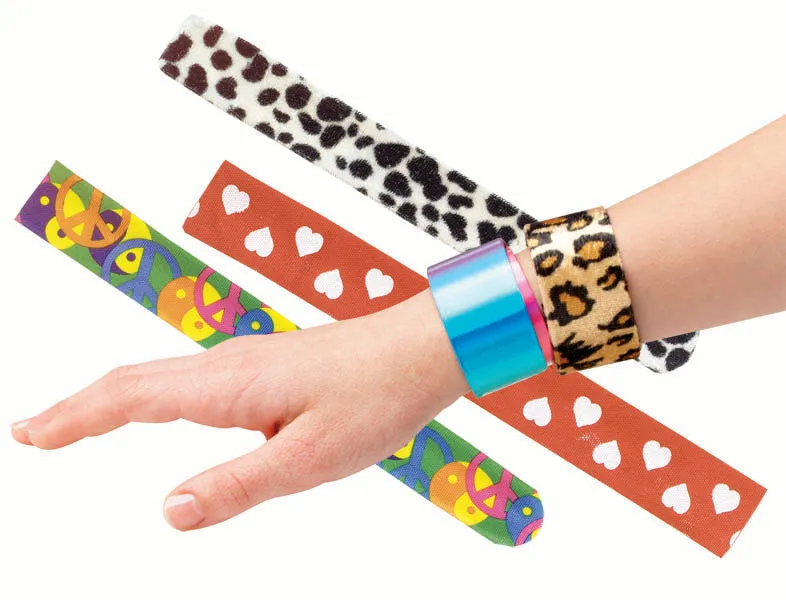 Animal Print Slap Bracelet Assortment, (24 per unit), #24101 (E-37)