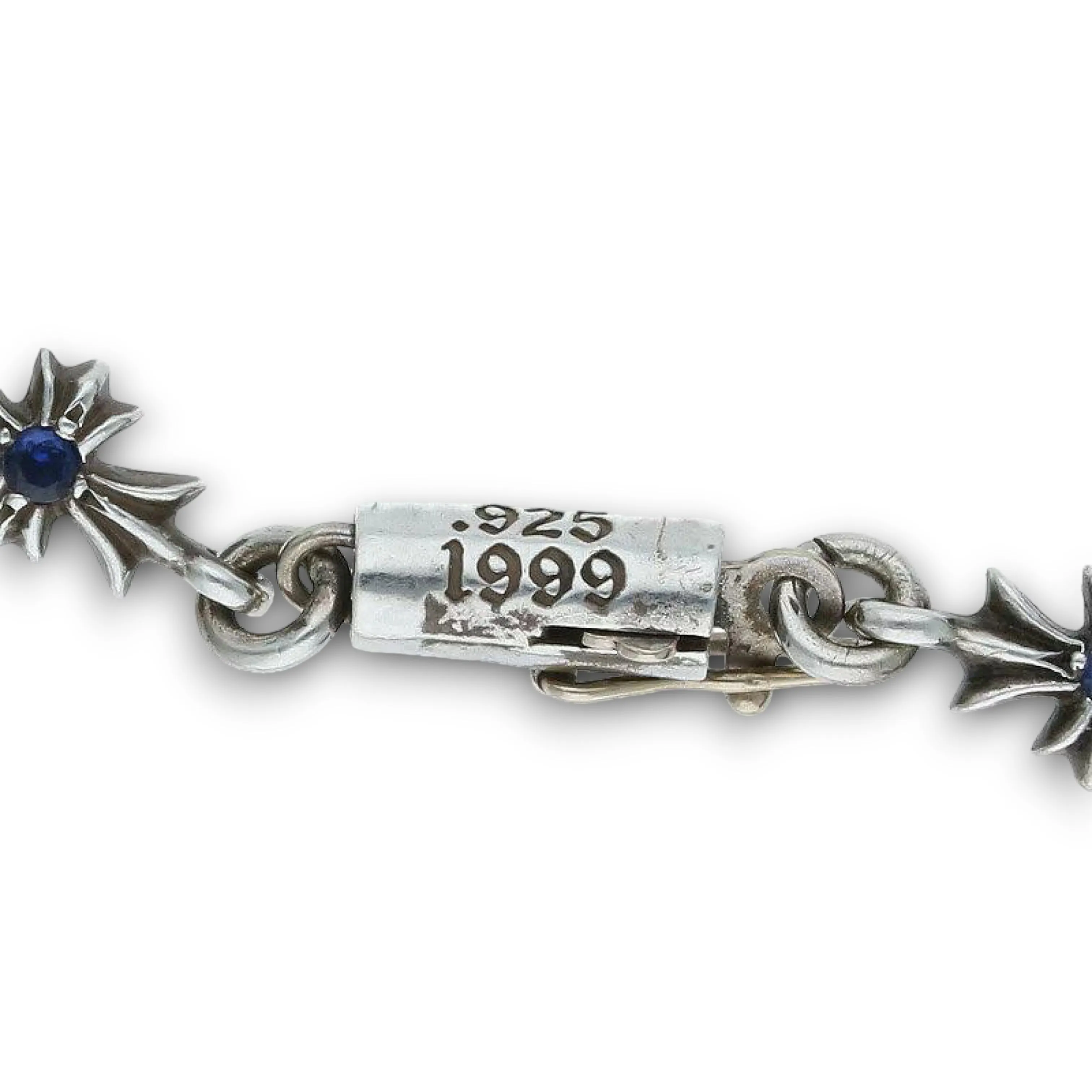 Blue Sapphire Tiny E Bracelet
