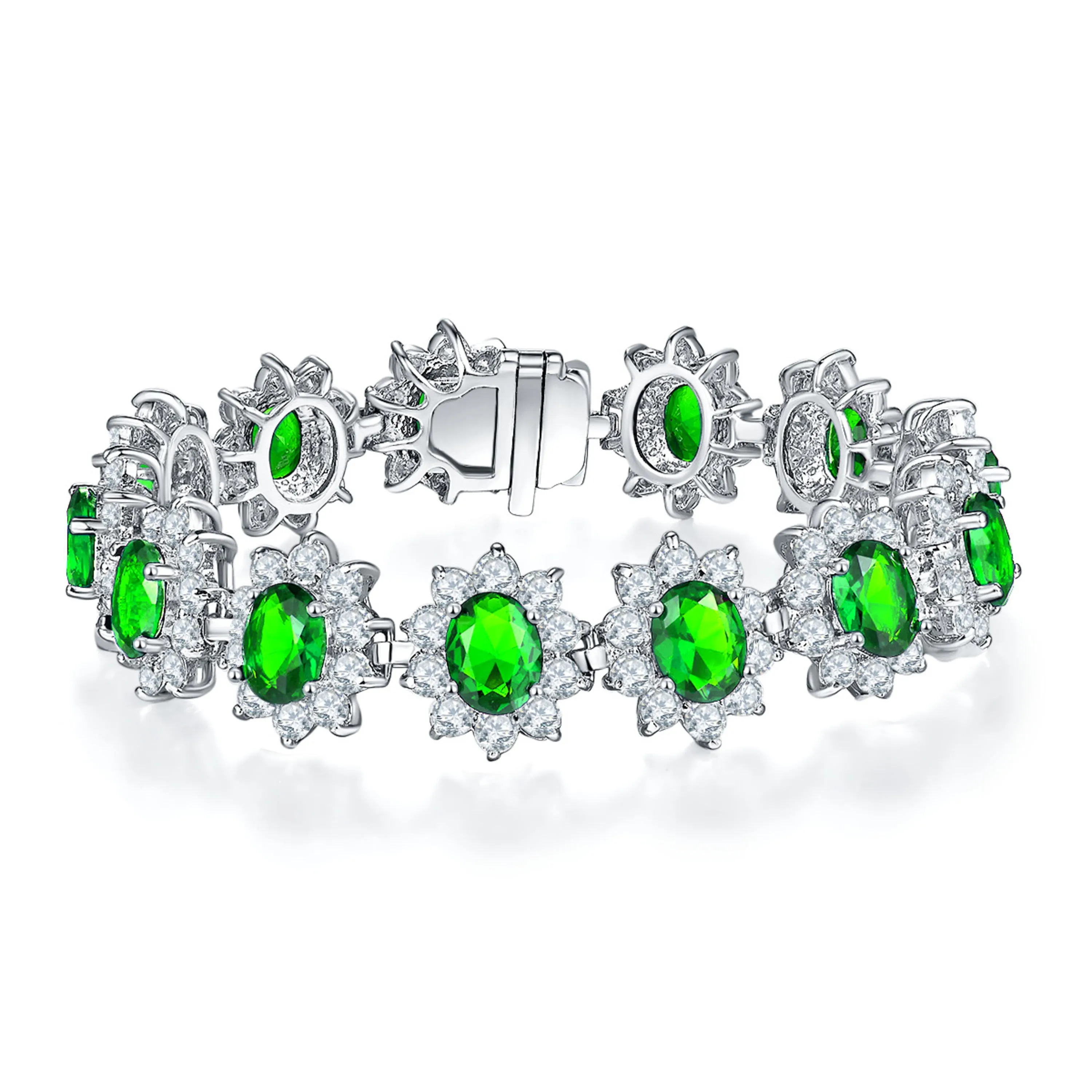 BMB200154 Royal Inspired Sophisticated Luxury Oval-Cut Cubic Zirconia - Bracelet