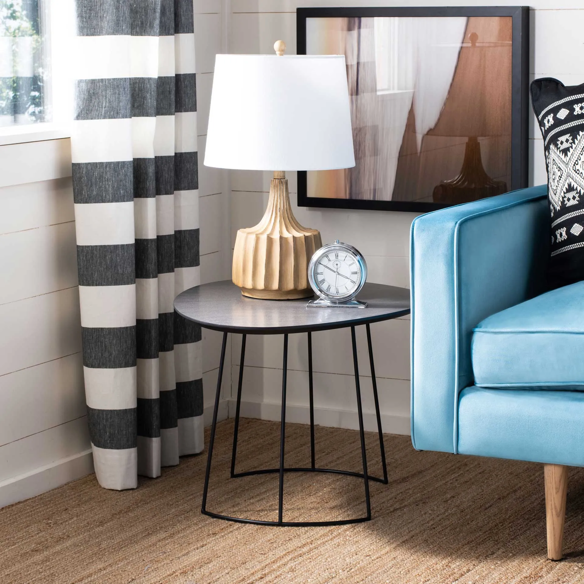 Bria Side Table Dark Gray/Black