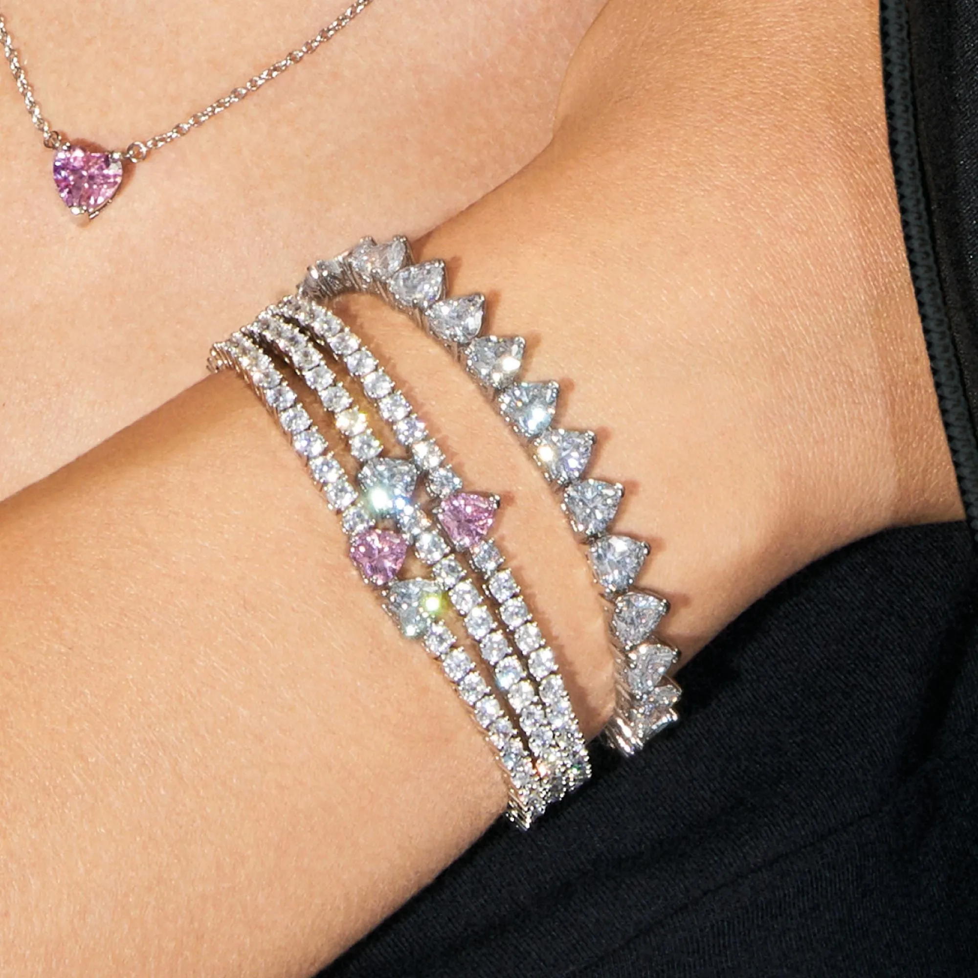 Chiara Ferragni Diamond Heart White and Fairytale Women’s Tennis Bracelet