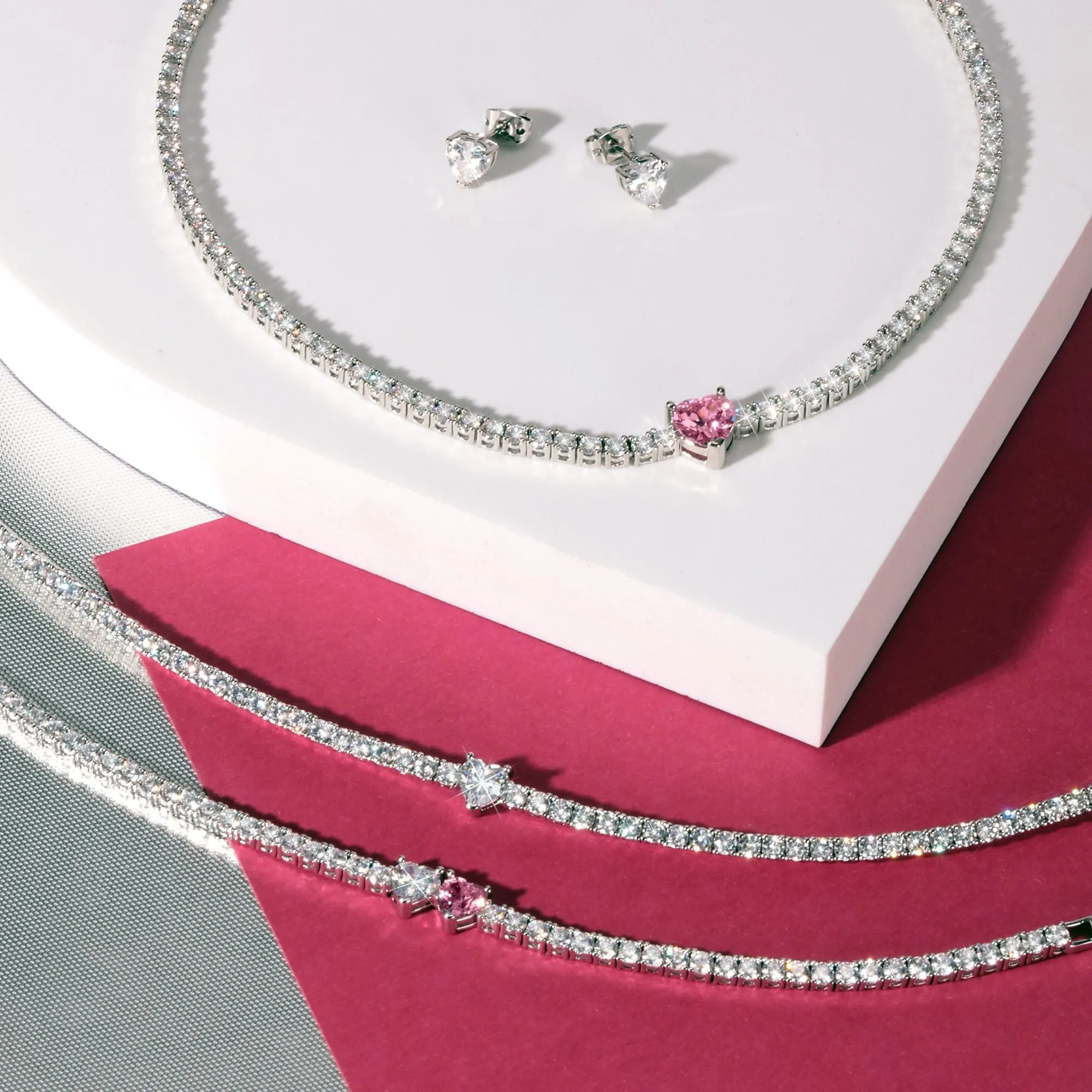 Chiara Ferragni Diamond Heart White and Fairytale Women’s Tennis Bracelet