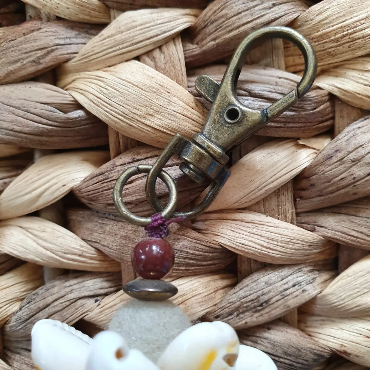 Cowrie Shell Keychains With Multi-Color Tassels