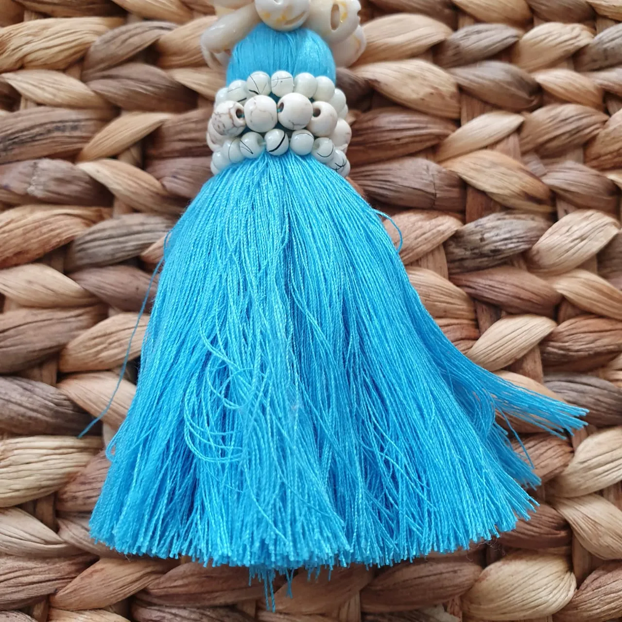Cowrie Shell Keychains With Multi-Color Tassels