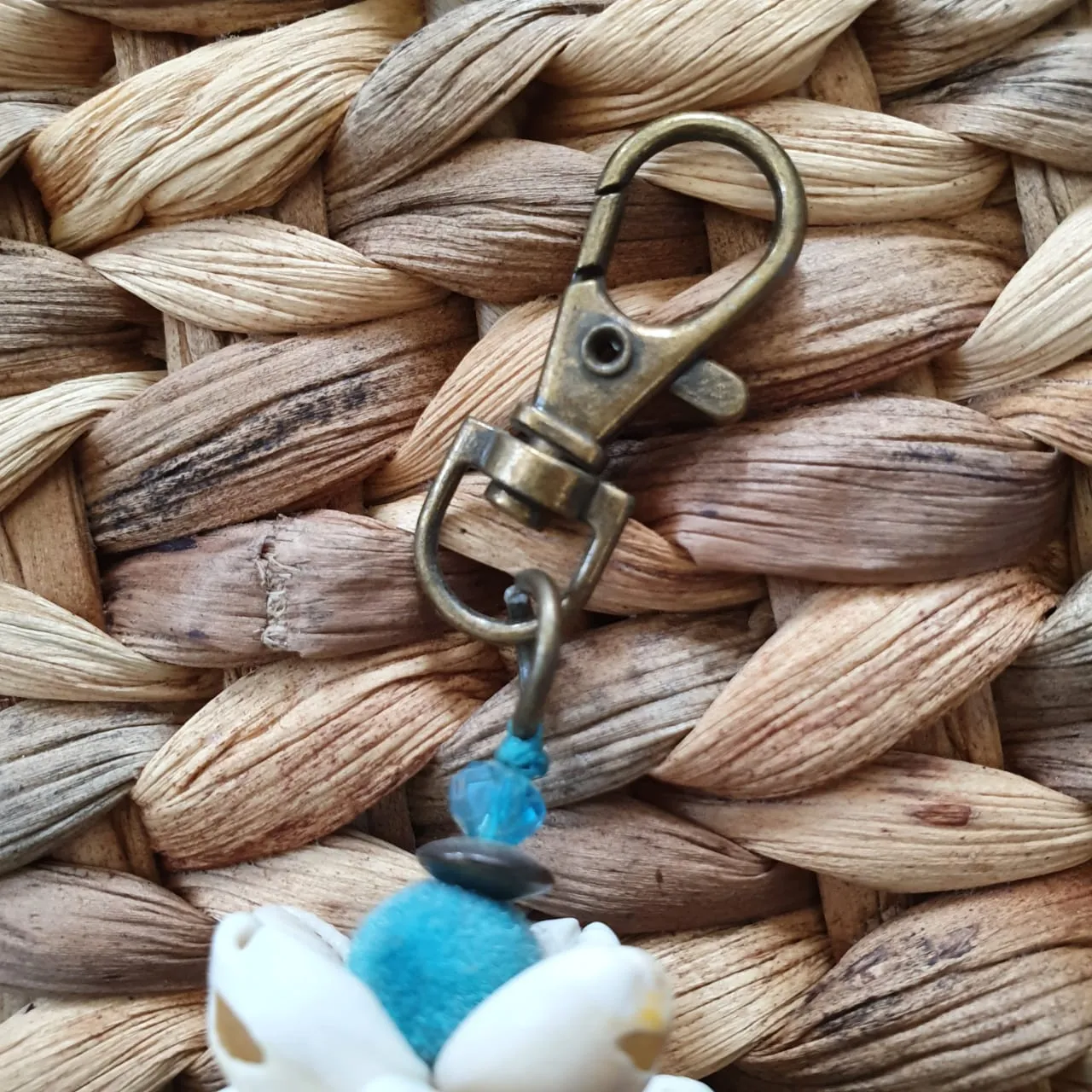 Cowrie Shell Keychains With Multi-Color Tassels