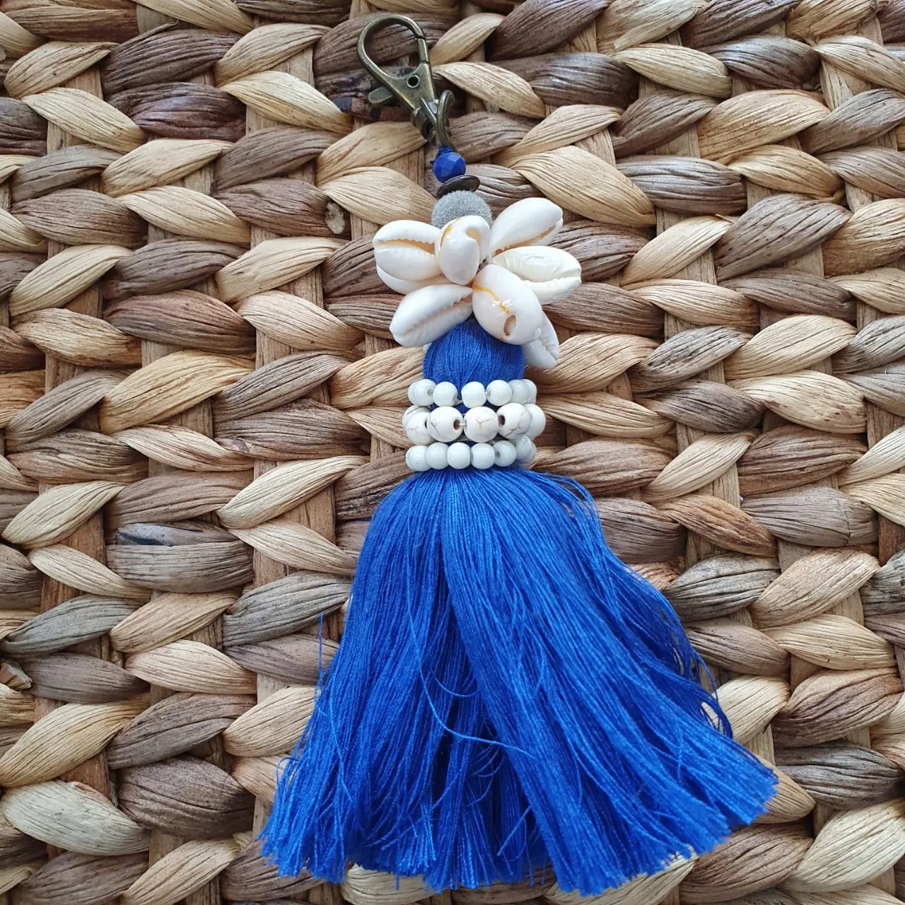 Cowrie Shell Keychains With Multi-Color Tassels