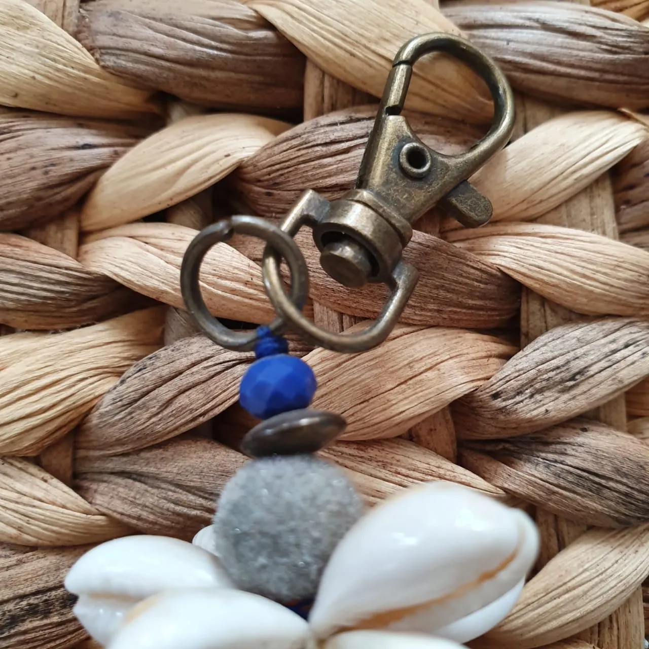 Cowrie Shell Keychains With Multi-Color Tassels
