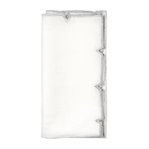 Divot - White & Silver Napkin (Set of 4)