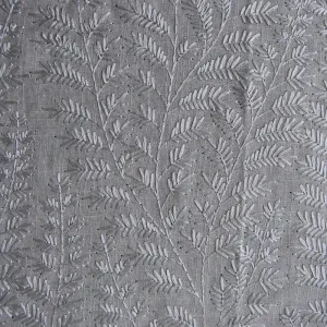 Fernbank Embroidered Woven Fabric (By The Metre) Dove