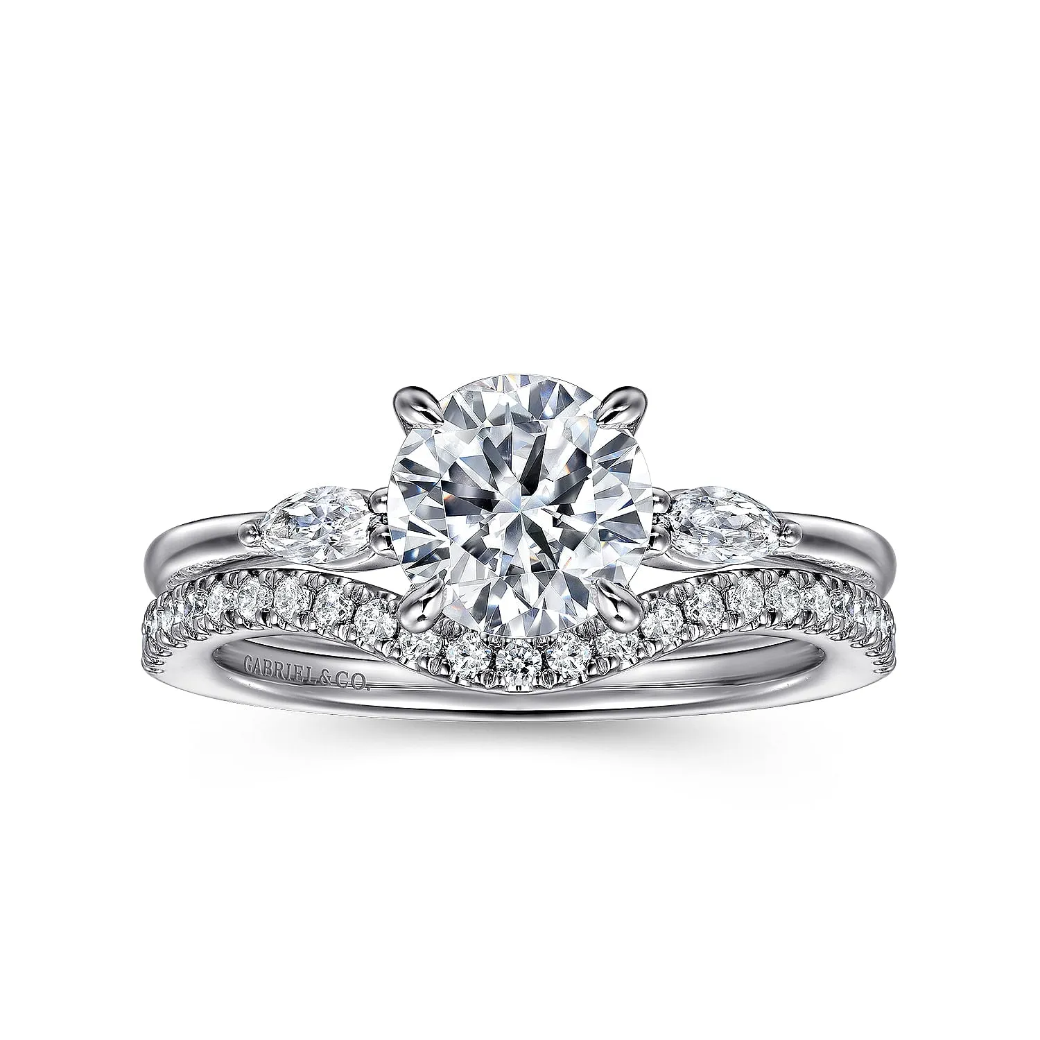Gabriel & Co. White Gold Diamond Engagement Ring ER16198R6W43JJ