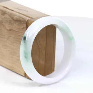 Genuine Burmese Blue green & Lavender Jadeite Jade Bangle Bracelet (58.38mm)#T079