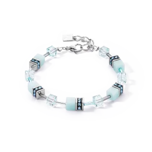GeoCUBE® Iconic Mono Gold bracelet ice blue