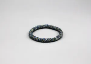 Gray and Blue Multicolor Roll on Bracelet