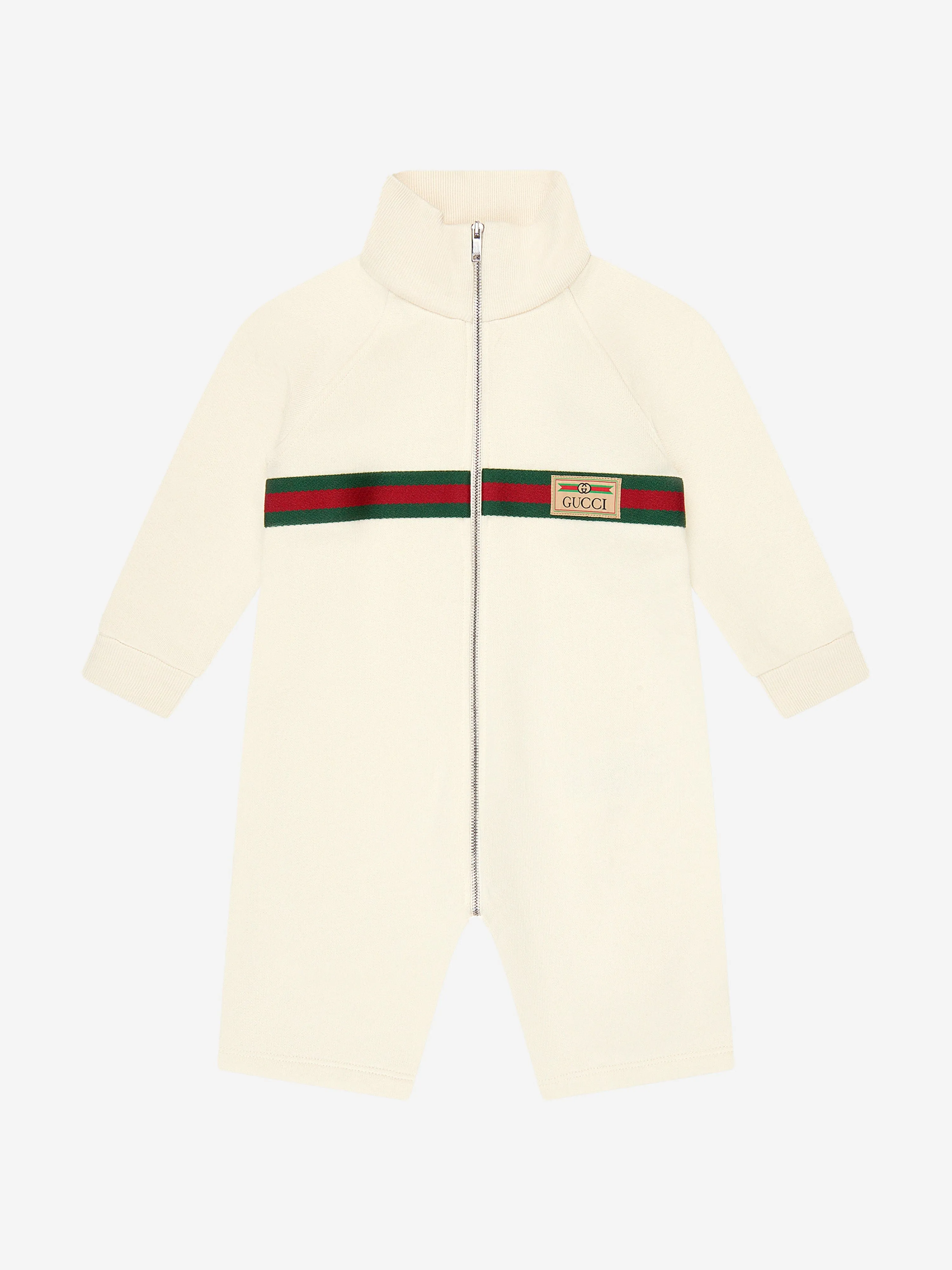 Gucci Baby Web Stripe Romper