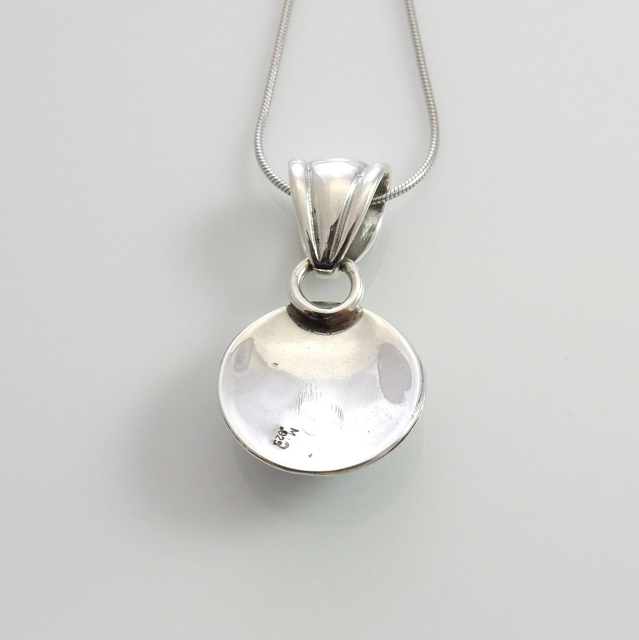 Handmade Sterling Silver Blue Turquoise Pendant