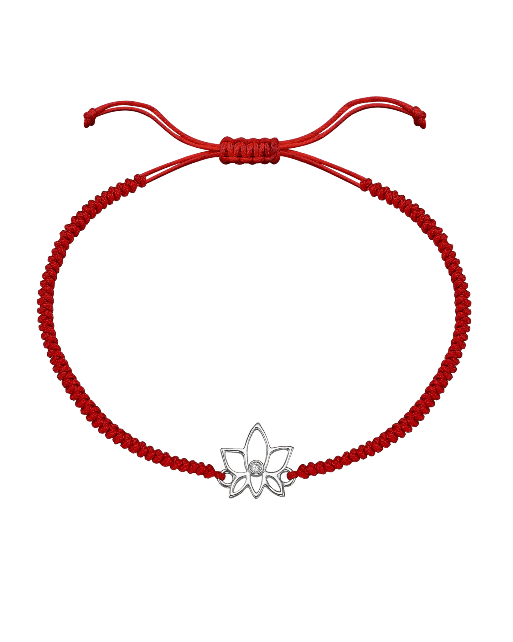 Lotus Flower [RED] - 14K White Gold