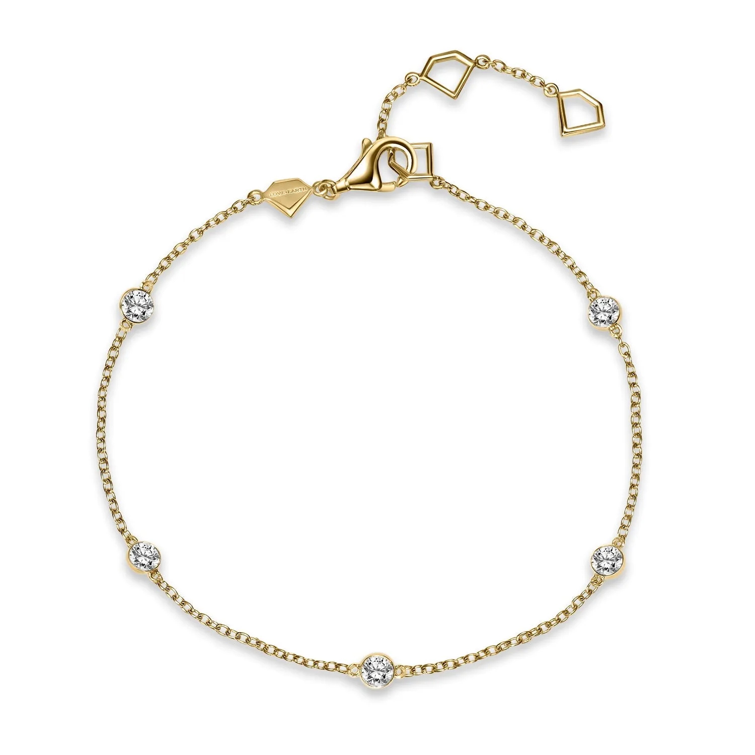 Love Earth Five-Stone Bezel Beacon Collection Bracelet