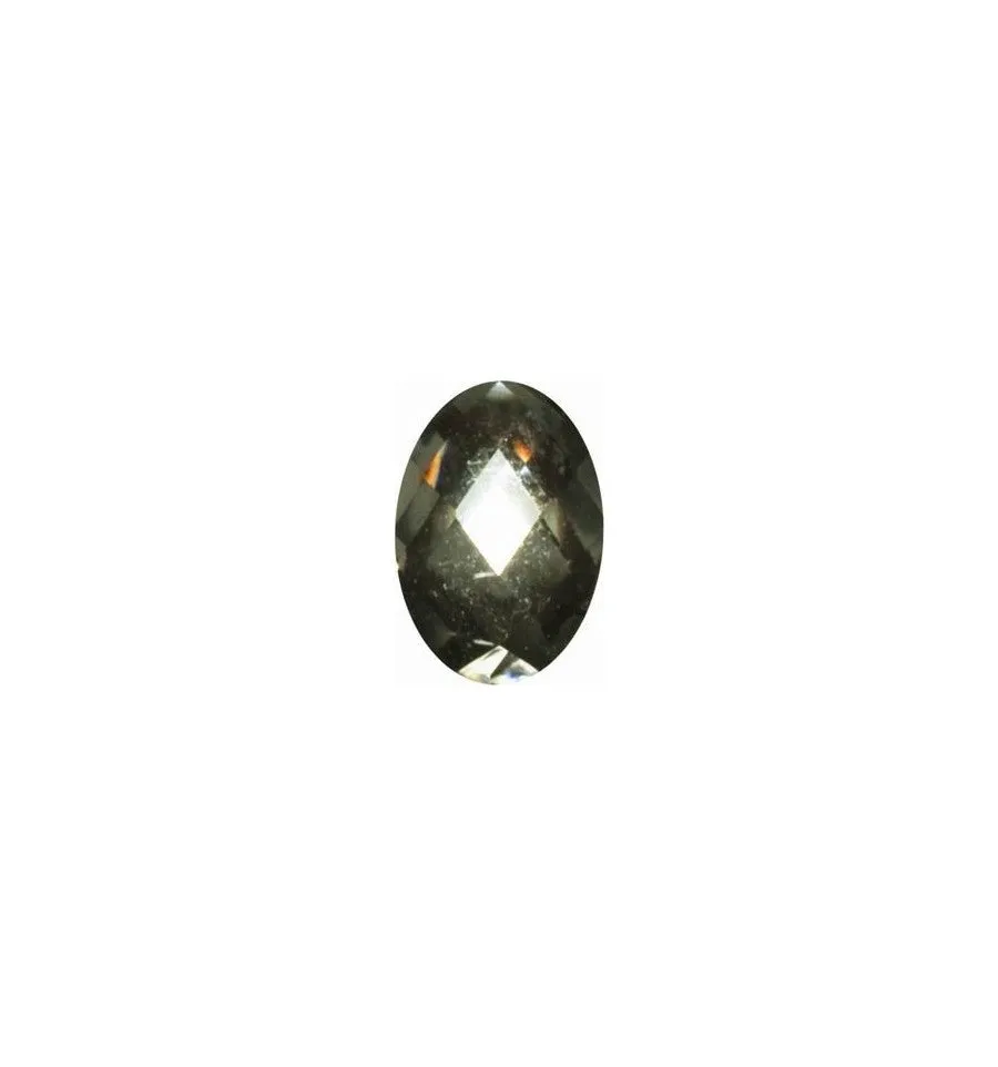 Magnetic Rhinestone Ellipsoid Clear/Black