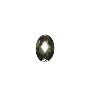 Magnetic Rhinestone Ellipsoid Clear/Black