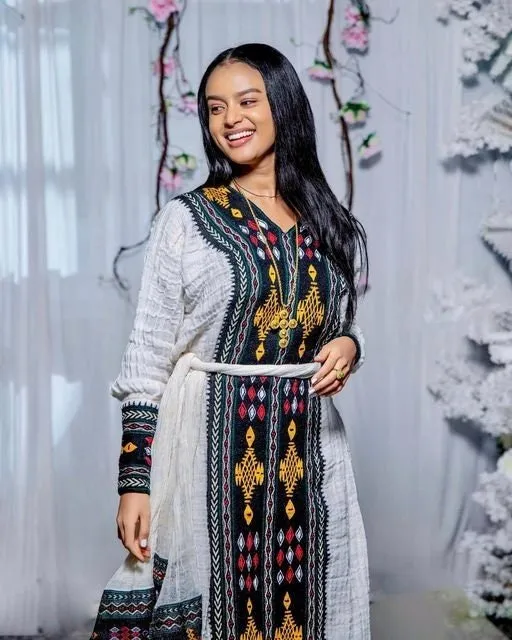 Majestic Axum Fetil Handwoven Habesha Dress, Zuria, Habesha libs, Habesha kemis