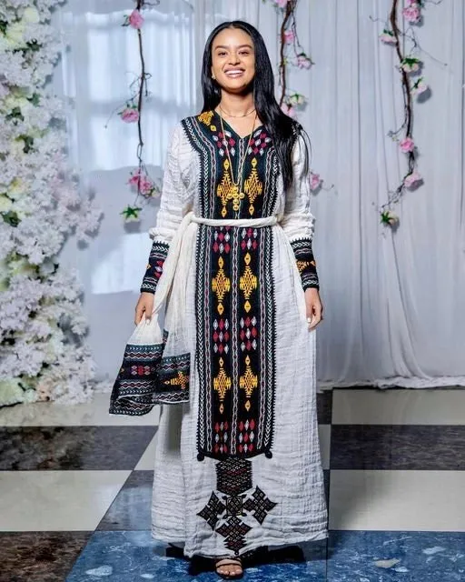 Majestic Axum Fetil Handwoven Habesha Dress, Zuria, Habesha libs, Habesha kemis