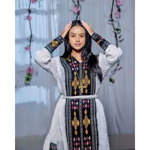 Majestic Axum Fetil Handwoven Habesha Dress, Zuria, Habesha libs, Habesha kemis