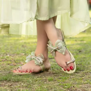 Mint Green Fancy Chappal L00100002