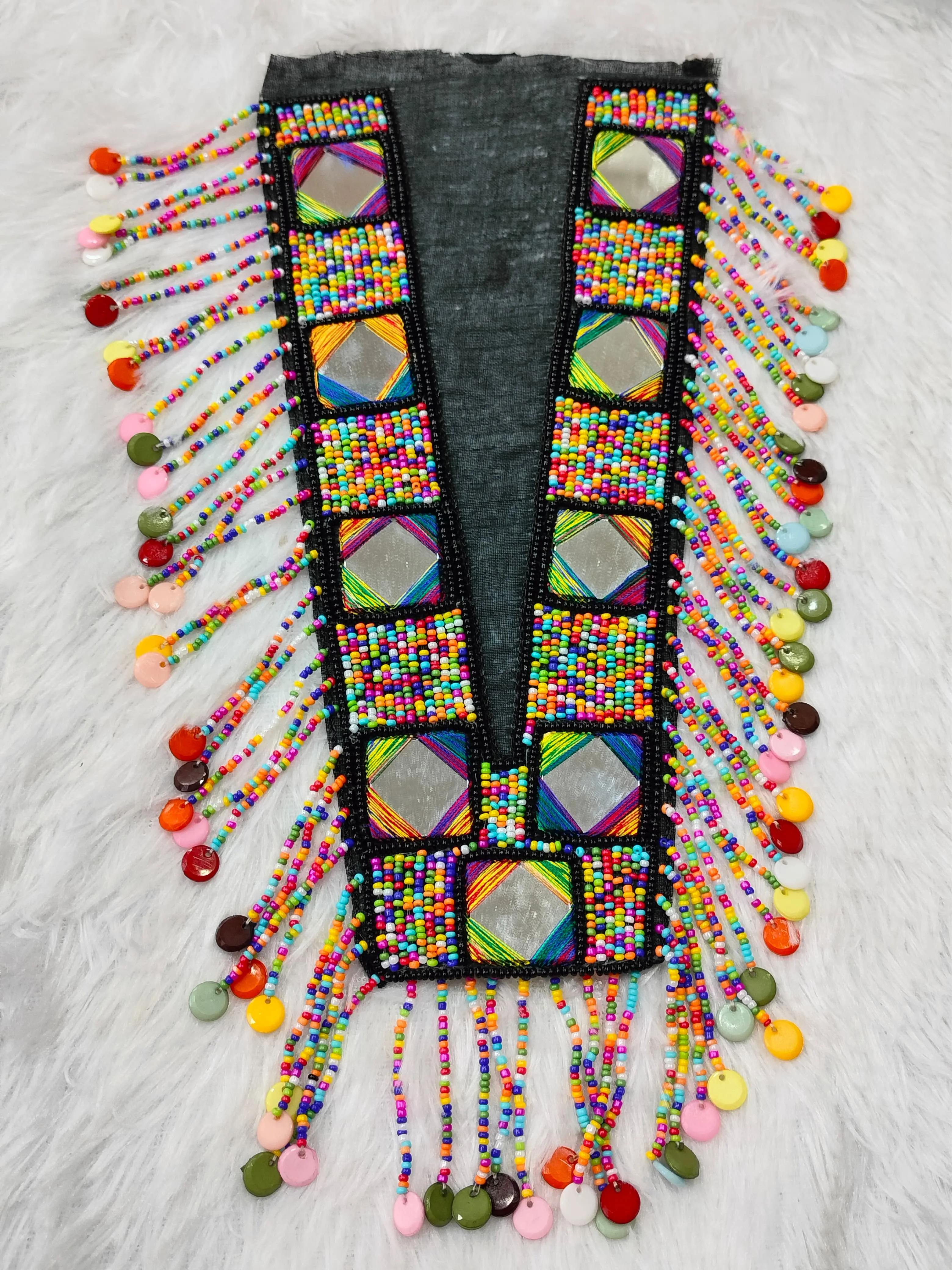 Multicolor Fancy Handwork Neck