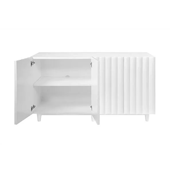 Odette White Cabinet by Worlds Away