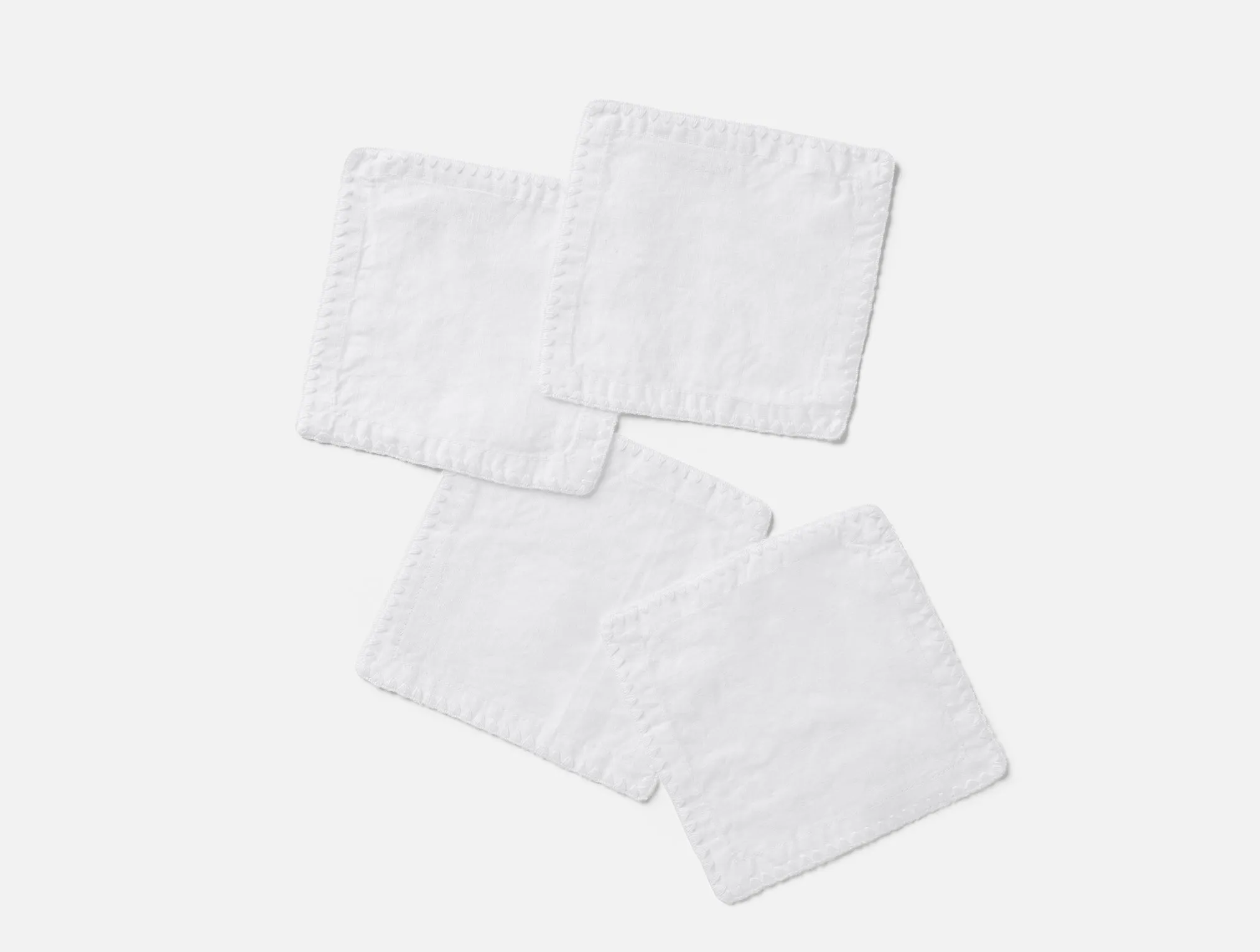 Olivos Embroidered Organic Linen Napkins