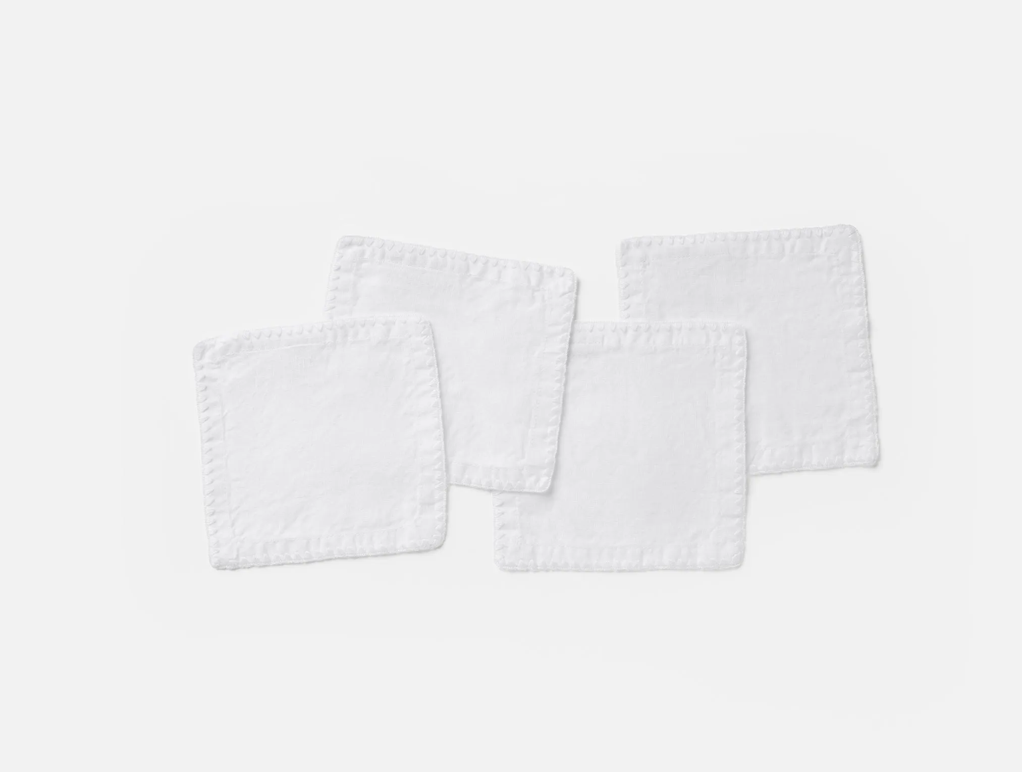 Olivos Embroidered Organic Linen Napkins