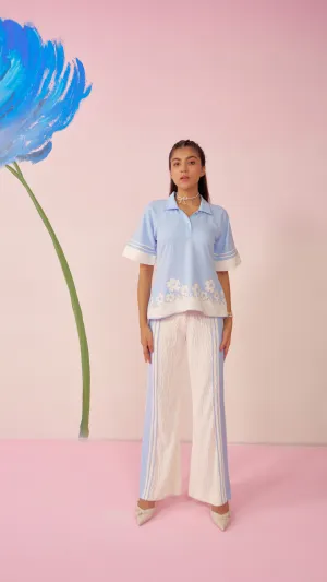 Orchid applique pants