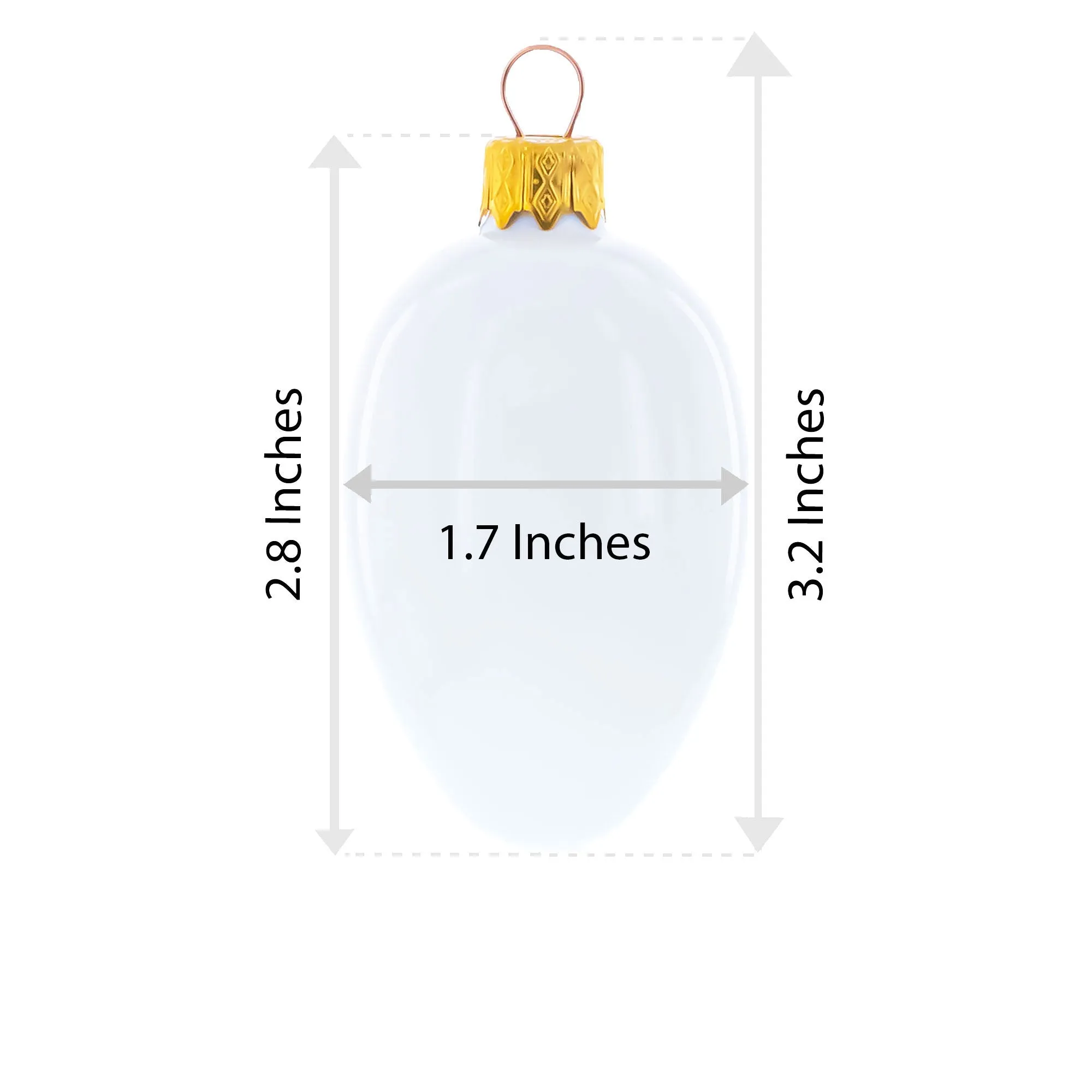 Red and Gold Swirl Design Mini Glass Egg Ornament 2.9 Inches