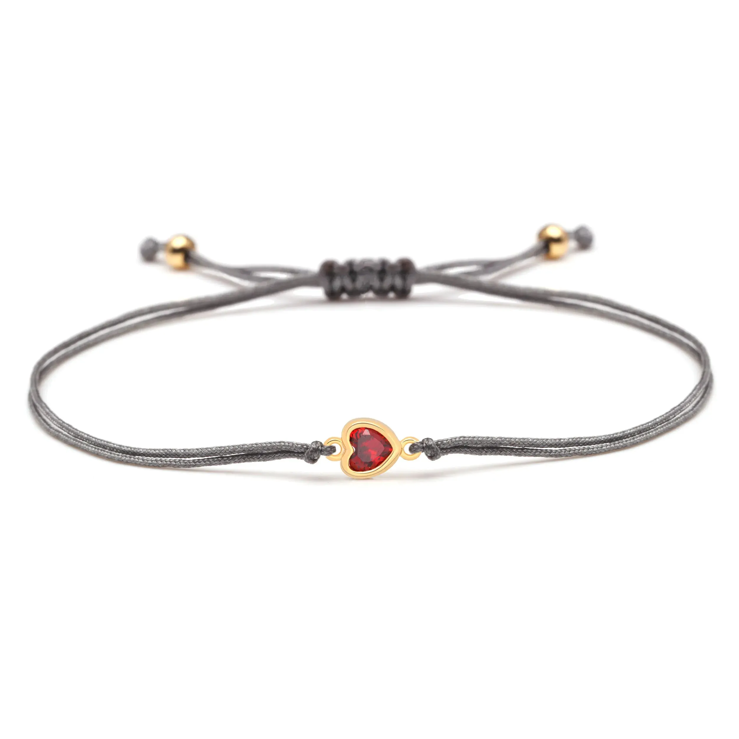 Red Natural Stone Copper Peach Love Heart Charm Bracelet for Women and Men with Adjustable Red String Knot and Elegant Design