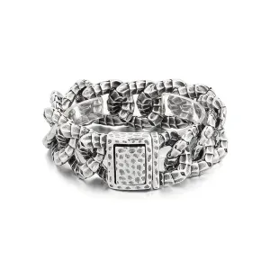 Retro Stainless Steel Snake Body Men's Bracelet – Timeless Elegance for Modern Trendsetters