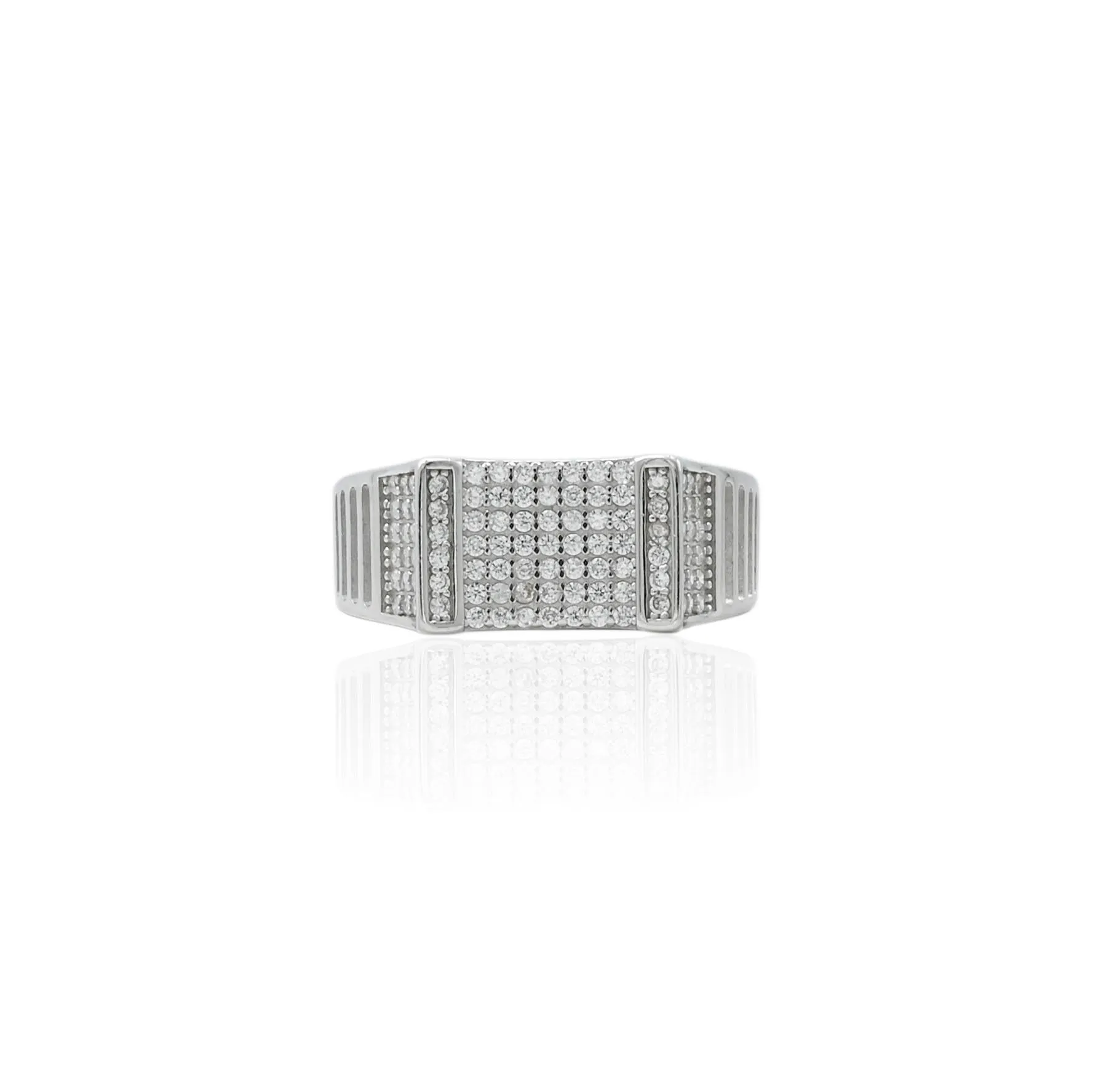 Silver Voguish Glance Menz Ring