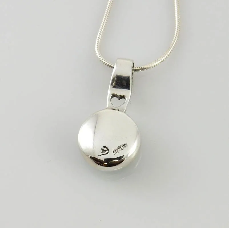 Sterling Silver Blue Turquoise Inlay Pendant