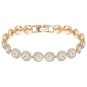 Swarovski Part of the Una Angelic Collection Women's Clear circle-cut Crystals with Matching Crystal Pavé on a Rose-Gold Tone Finish Setting Una Angelic Tennis Bracelet - 5240513