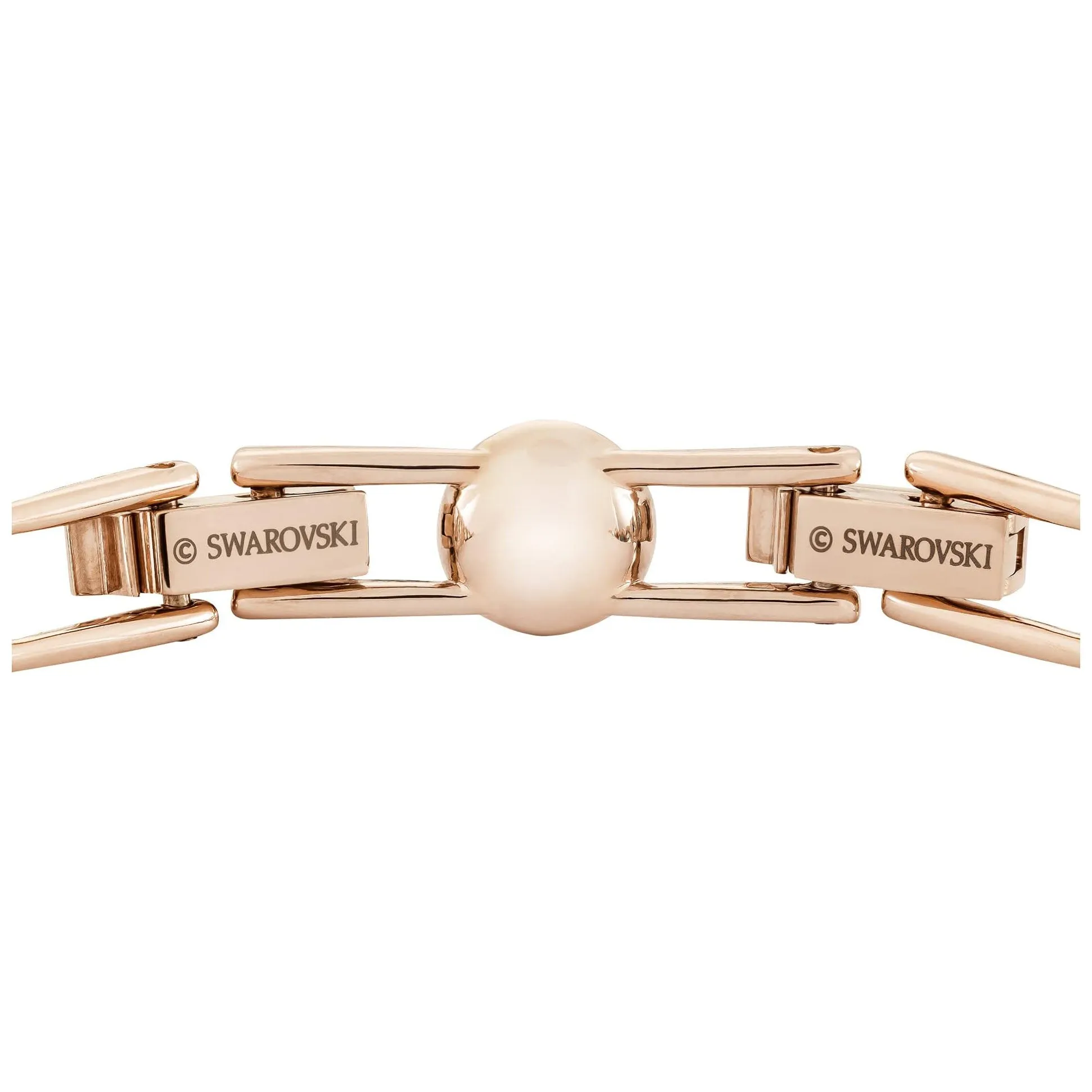 Swarovski Part of the Una Angelic Collection Women's Clear circle-cut Crystals with Matching Crystal Pavé on a Rose-Gold Tone Finish Setting Una Angelic Tennis Bracelet - 5240513