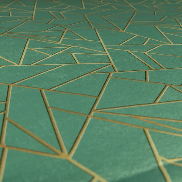 Zurich Mint Green Geometric Patterned Upholstery Fabric CTR-2018 - Roman Blinds
