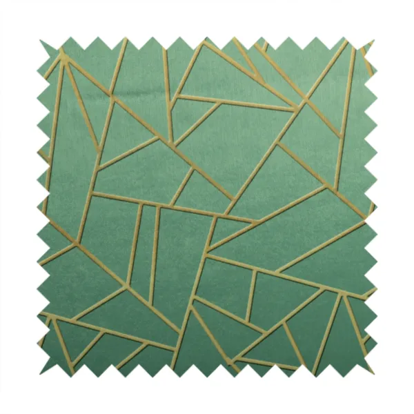 Zurich Mint Green Geometric Patterned Upholstery Fabric CTR-2018 - Roman Blinds
