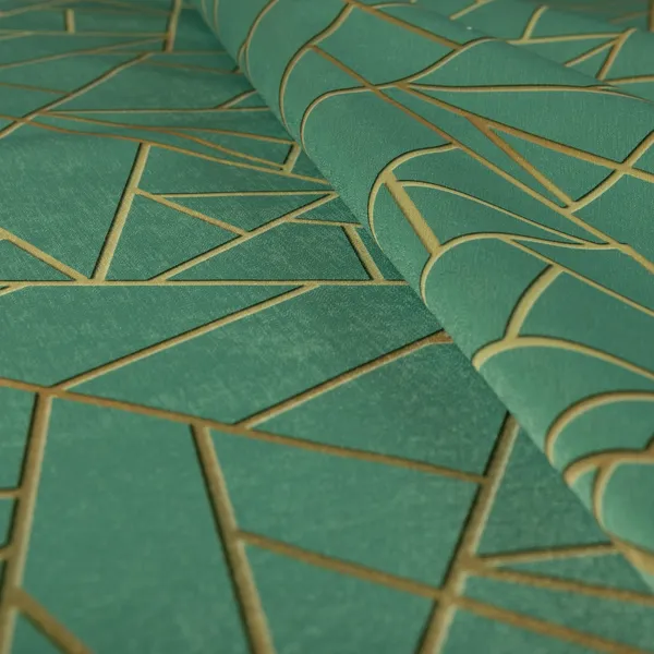 Zurich Mint Green Geometric Patterned Upholstery Fabric CTR-2018 - Roman Blinds