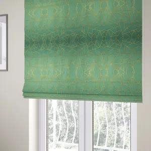Zurich Mint Green Geometric Patterned Upholstery Fabric CTR-2018 - Roman Blinds